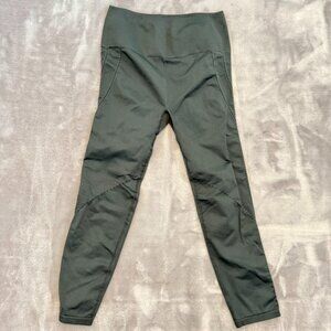 Fabletics Dark Olive Green Workout Leggings Seamless High Waisted Size Small